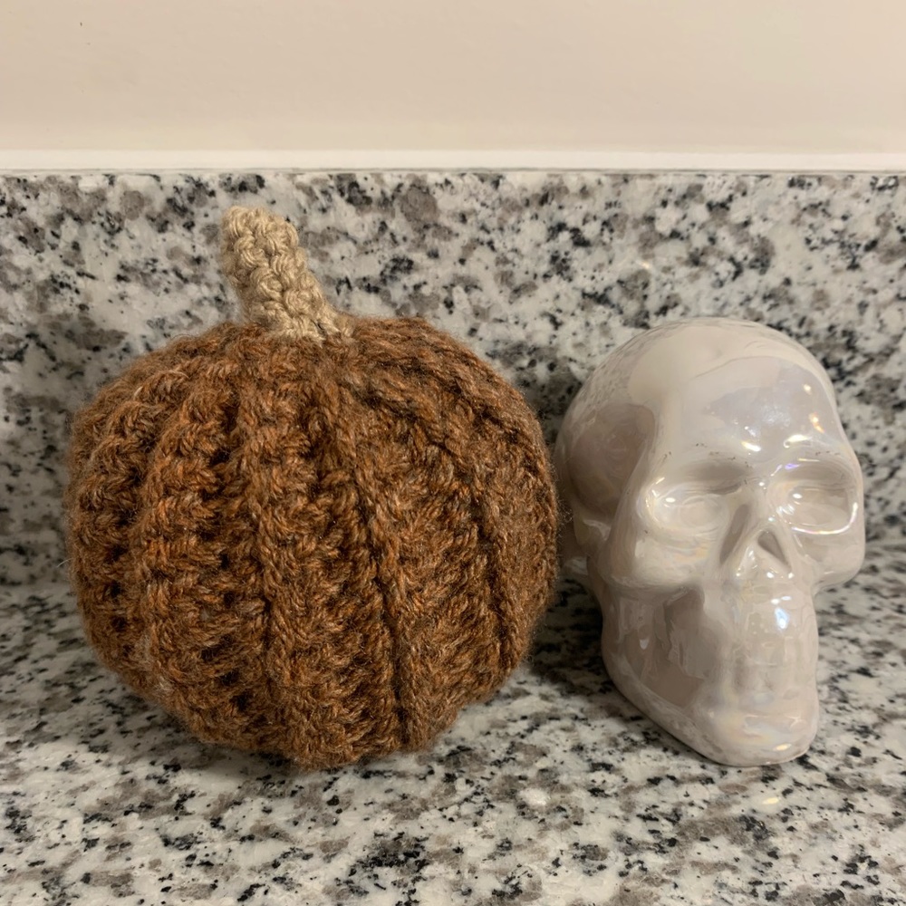 Burnt Orange Crochet Pumpkin🧶